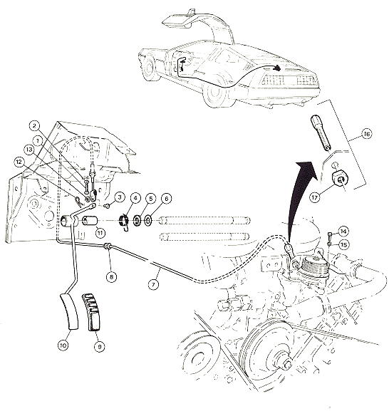 Connessioni al pedale dell\'acceleratore