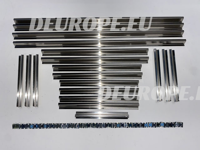 STAINLESS  ENGINE COVER GRILLE RET STRIPS