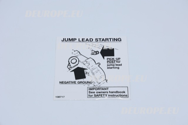 JUMP STARTING INSTRUCTIONS DECAL
